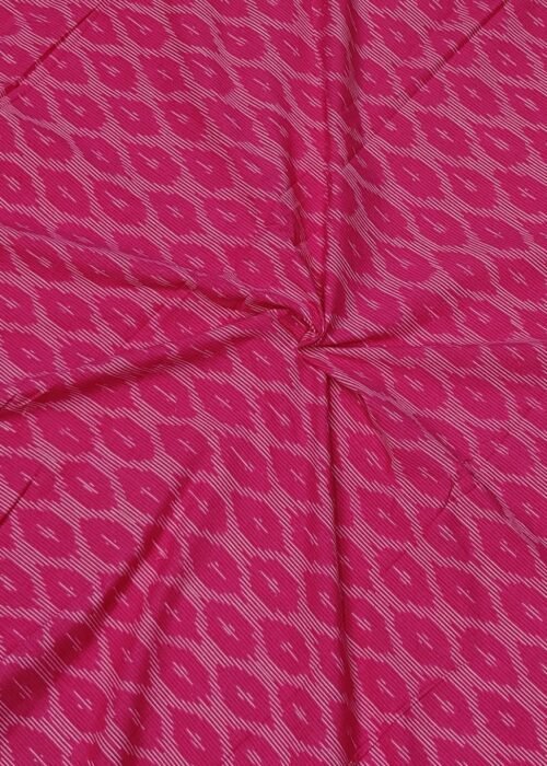 Pochampally Ikat Cotton Fabric Pinky Colour