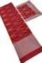 Pochampally Kingsize Cotton Handloom Bedsheet Red Colour