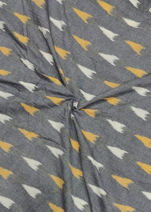 Pochampally Ikat Cotton Fabric Gray