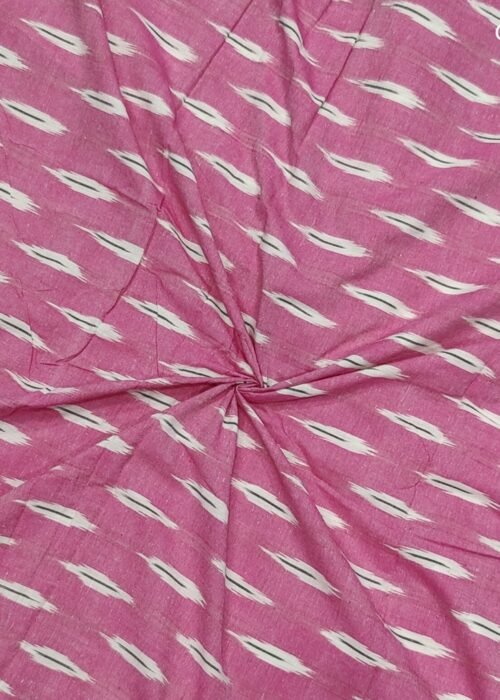 Pochampally Ikat Cotton Fabric Light Pink