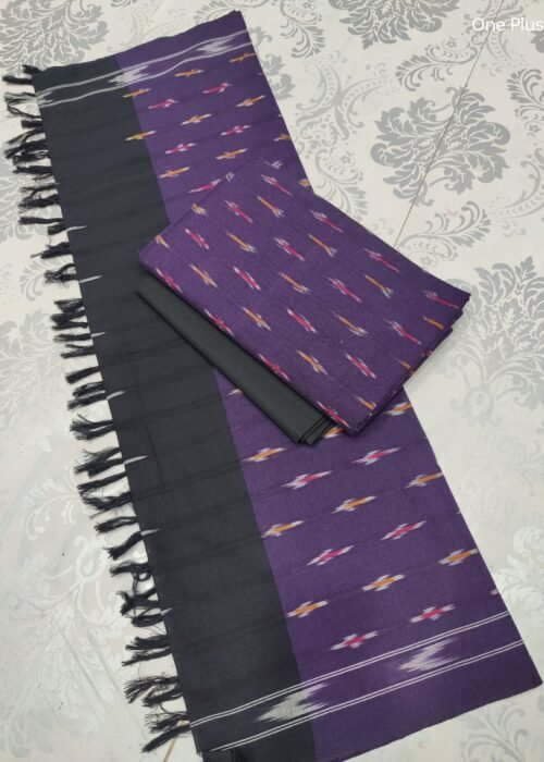 Pochampally Ikat Weave Handloom Cotton Suit Material Set