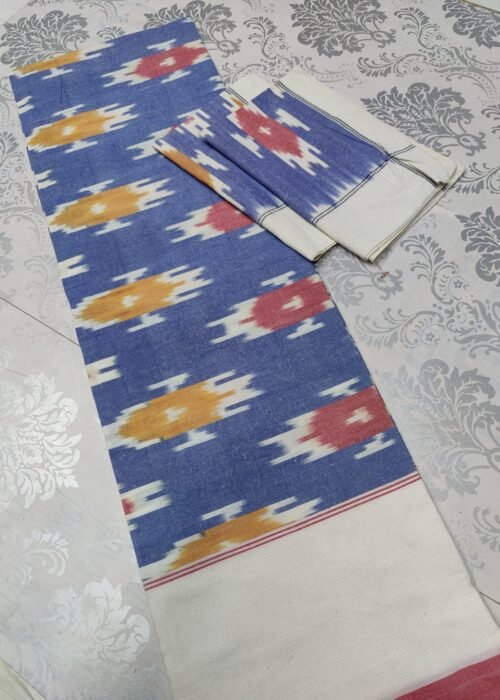 Pochampally Kingsize Cotton Handloom Bedsheet Multi Colour