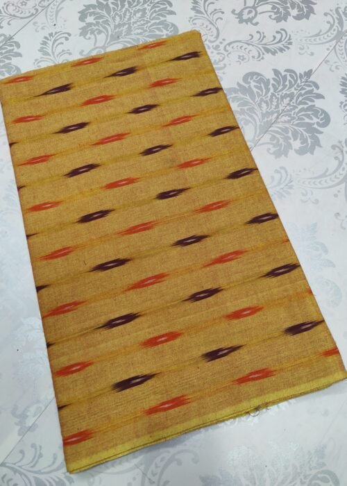 Pochampally Ikat Cotton Fabric Yellow