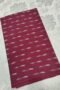 Pochampally Ikat Cotton Fabric Dark Maroon Colour