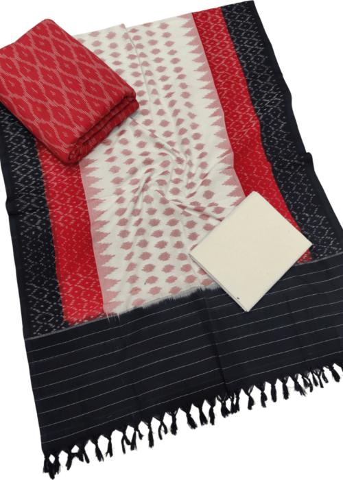 Double Ikat Dress Material Pochampalli Cotton Suit