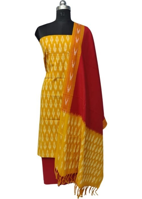 Pochampally Ikat Weave Handloom Cotton Material