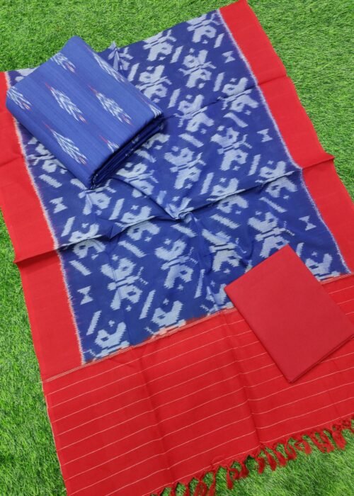 Double Ikat Dress Material Pochampalli Cotton Suit