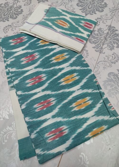 Pochampally Kingsize Cotton Handloom Bedsheet Multi Colour