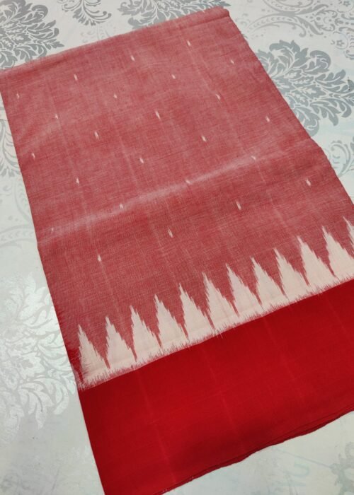 Pochampalli Mercerised Cotton Saree – 5.5 Meters | Handwoven Ikat | Lightweight & Soft | Telangana Weaves