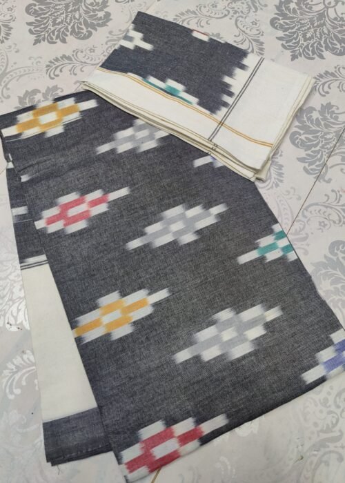 Pochampally Kingsize Cotton Handloom Bedsheet Multi Colour