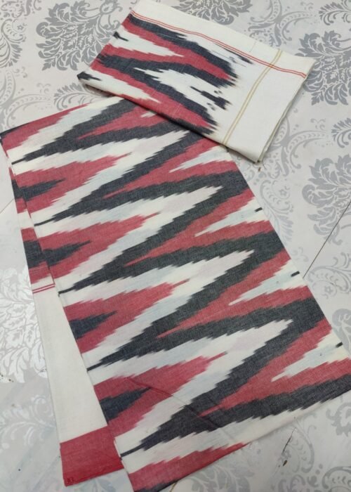 Pochampally Kingsize Cotton Handloom Bedsheet Multi Colour