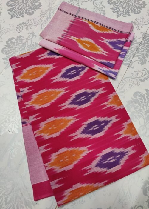 Pochampally Kingsize Cotton Handloom Bedsheet Multi Colour