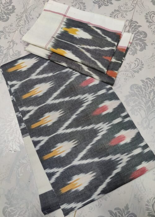 Pochampally Kingsize Cotton Handloom Bedsheet Multi Colour