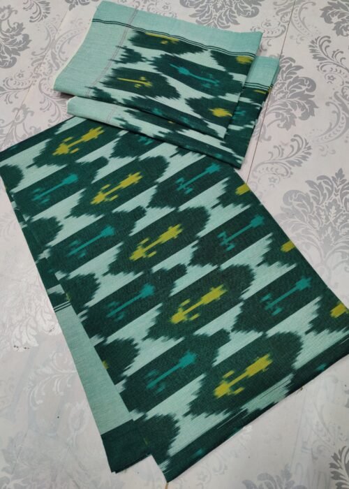 Pochampally Kingsize Cotton Handloom Bedsheet Multi Colour