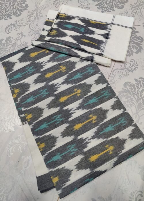 Pochampally Kingsize Cotton Handloom Bedsheet Multi Colour