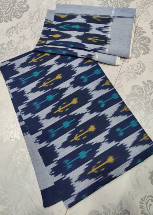 Pochampally Kingsize Cotton Handloom Bedsheet Multi Colour