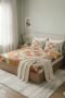 Ikat Cotton King Size Double Cot Bedsheet – 90 × 108 Inches | Soft Cotton Handloom Style Bed Sheet