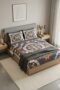 Ikat Cotton King Size Double Cot Bedsheet – 90 × 108 Inches | Soft Cotton Handloom Style Bed Sheet
