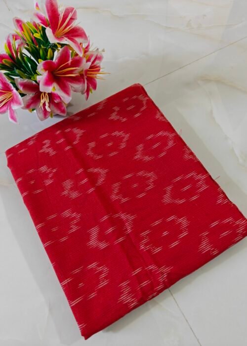Pochampally Ikat Handloom Cotton Running Fabric 44 Inches Wide | 2/40s Cotton Fabric for Kurtis, Blouses & Men’s Shirts