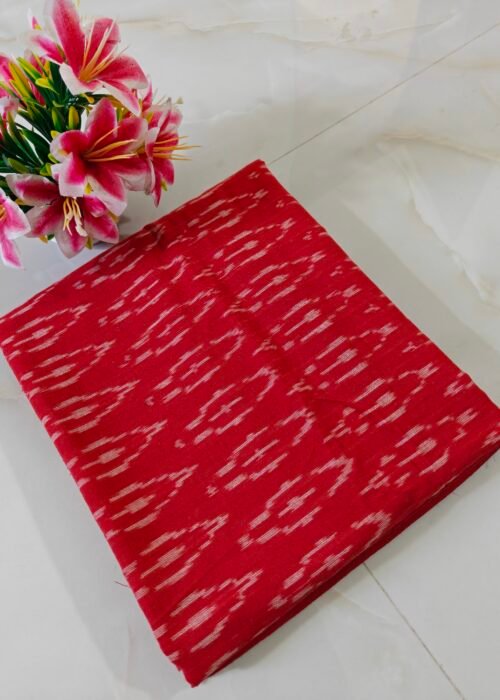 Pochampally Ikat Handloom Cotton Running Fabric 44 Inches Wide | 2/40s Cotton Fabric for Kurtis, Blouses & Men’s Shirts
