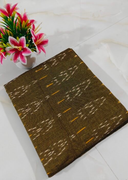 Pochampally Ikat Handloom Cotton Running Fabric 44 Inches Wide | 2/40s Cotton Fabric for Kurtis, Blouses & Men’s Shirts