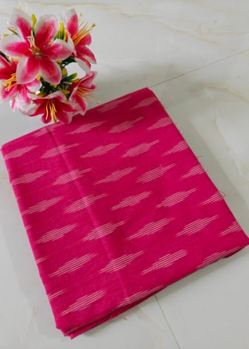 Pochampally Ikat Handloom Cotton Running Fabric 44 Inches Wide | 2/40s Cotton Fabric for Kurtis, Blouses & Men’s Shirts
