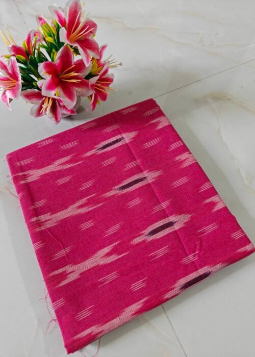 Pochampally Ikat Handloom Cotton Running Fabric 44 Inches Wide | 2/40s Cotton Fabric for Kurtis, Blouses & Men’s Shirts