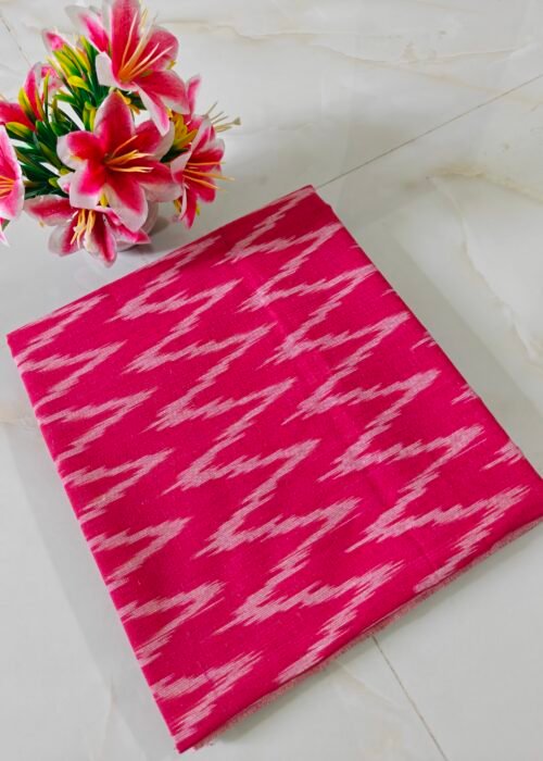 Pochampally Ikat Handloom Cotton Running Fabric 44 Inches Wide | 2/40s Cotton Fabric for Kurtis, Blouses & Men’s Shirts